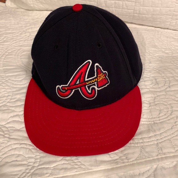 Atlanta Braves '47 Home Team Franchise Fitted Hat Navy/Red Authentic Collection - Picture 1 of 10